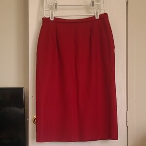 Pendleton Women's Red Wool Pencil Skirt